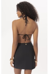 Saia Curta Argola Jersey Preto