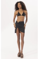 Saia Curta Argola Jersey Preto