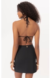 Saia Curta Argola Jersey Preto