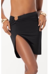 Saia Curta Argola Jersey Preto