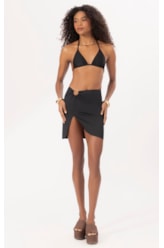 Saia Curta Argola Jersey Preto