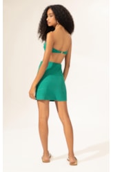 Saia Curta Listrado Oasis Verde Escuro