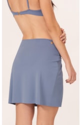 Saia Curta No Jersey Azul Seco