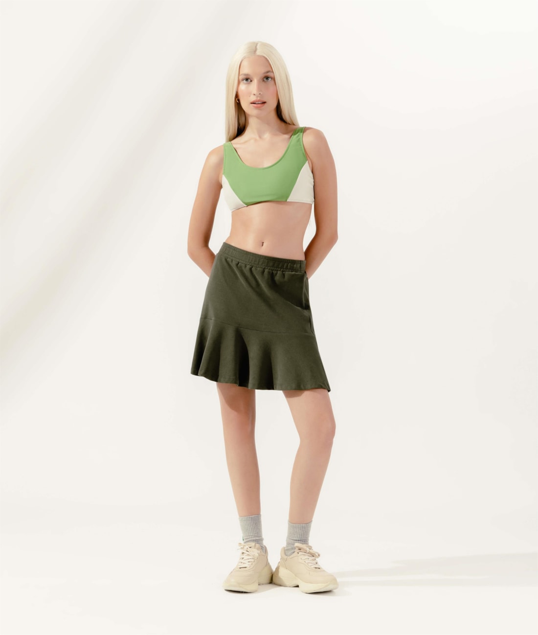 Saia Curta Soft Comfort Musgo