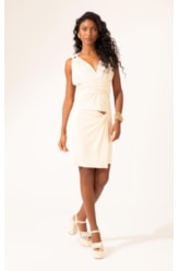 Saia Curta Torcao Pop Off White