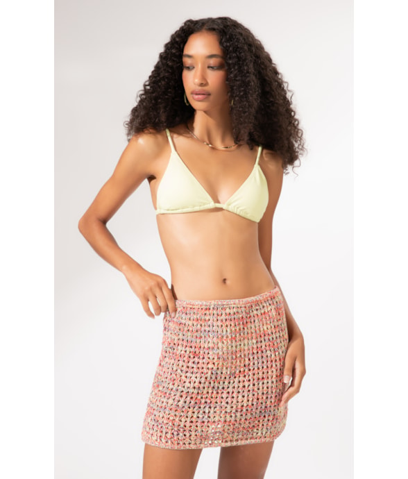 Saia Curta Tricot Burano Melancia
