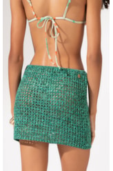 Saia Curta Tricot Burano Verde Escuro