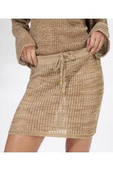 Saia Curta Tricot Paradise Areia