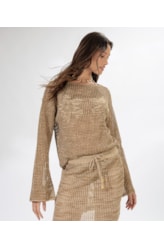 Saia Curta Tricot Paradise Areia