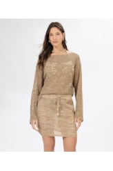 Saia Curta Tricot Paradise Areia