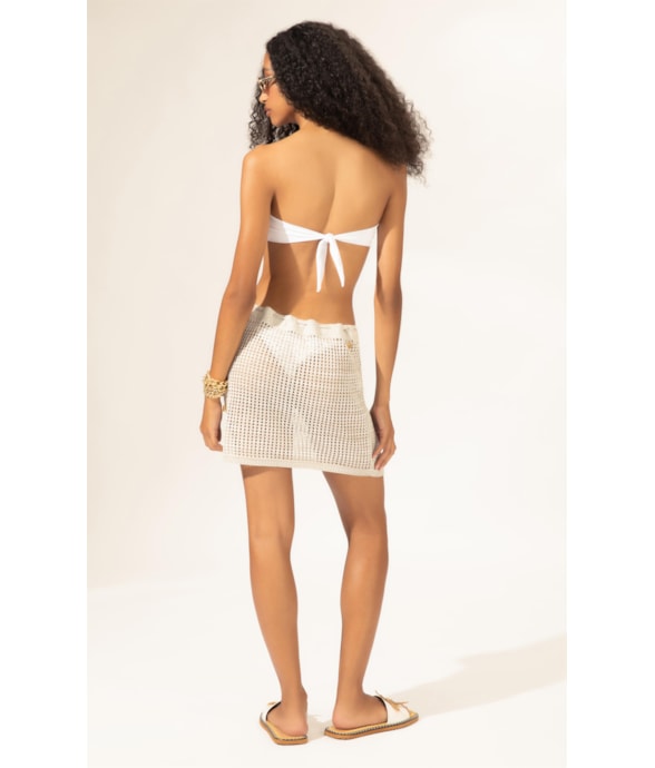 Saia Curta Tricot Paradise Prata