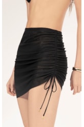 Saia Curta Tule Liso Preto