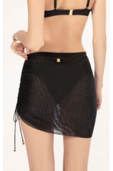 Saia Curta Tule Liso Preto