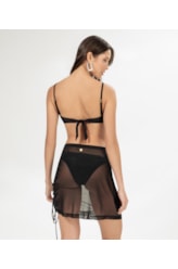 Saia Curta Tule Preto