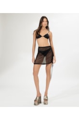 Saia Curta Tule Preto