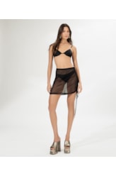 Saia Curta Tule Preto