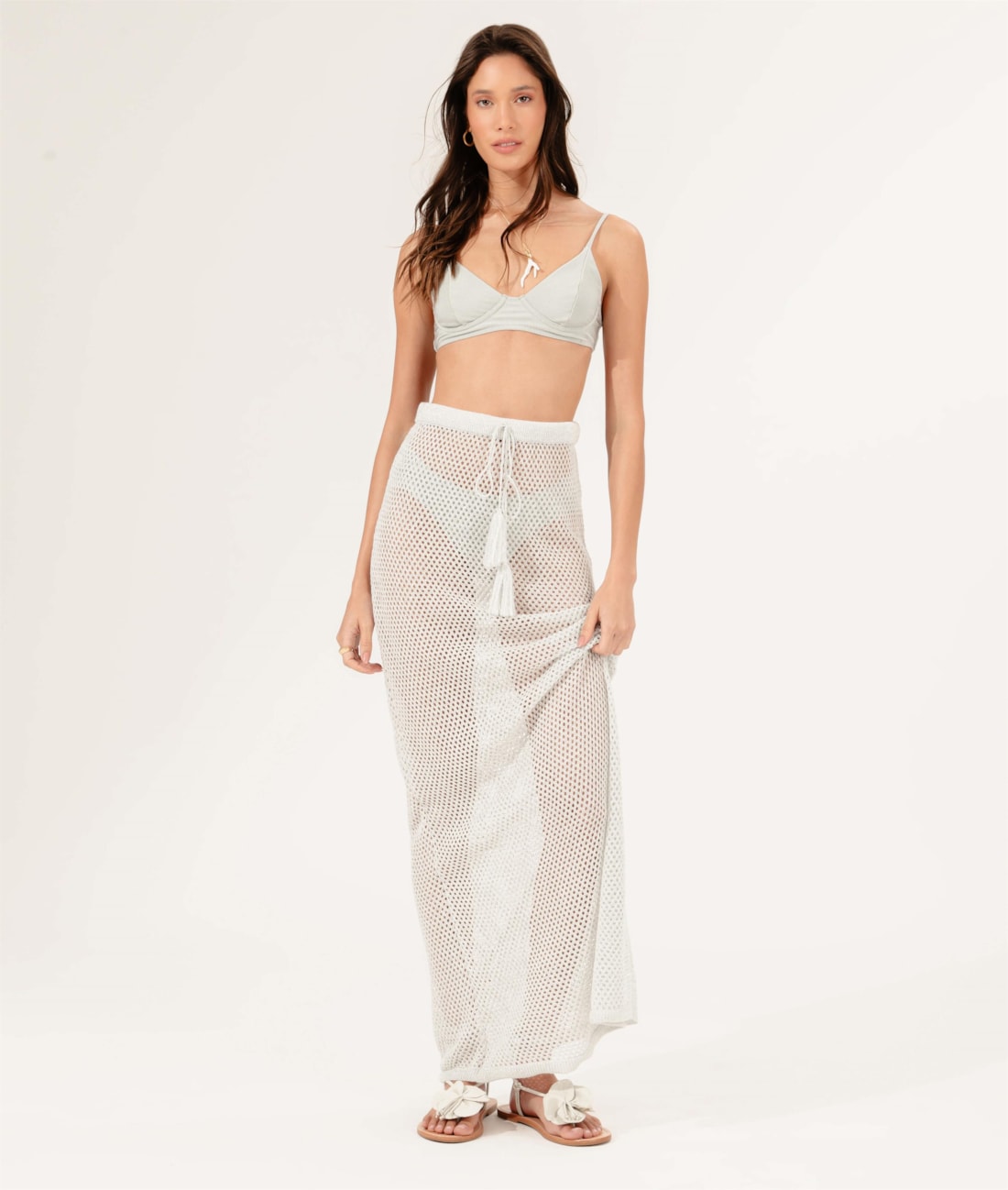 Saia Longa Tricot New Year Off White