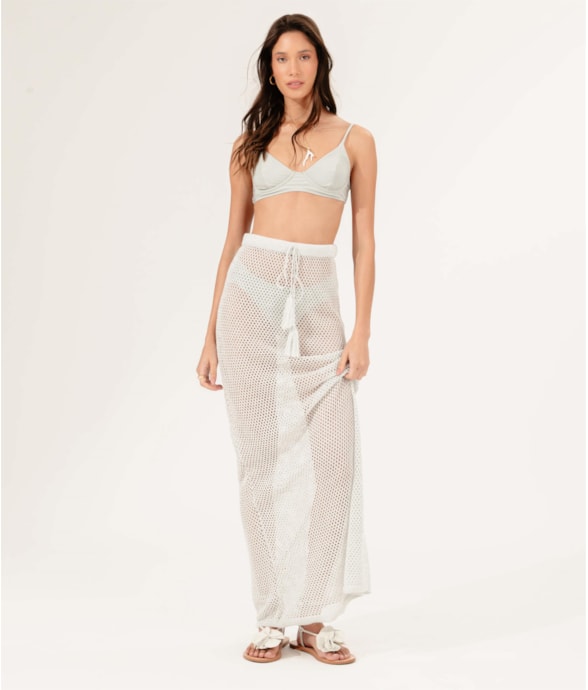 Saia Longa Tricot New Year Off White