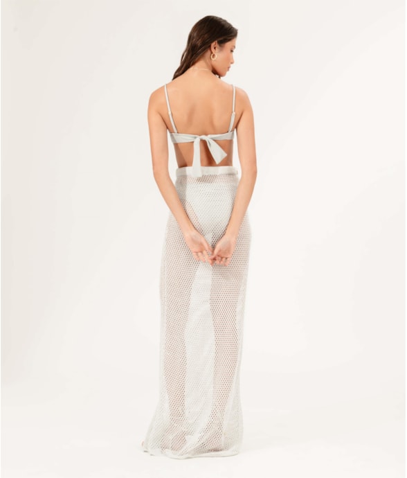 Saia Longa Tricot New Year Off White