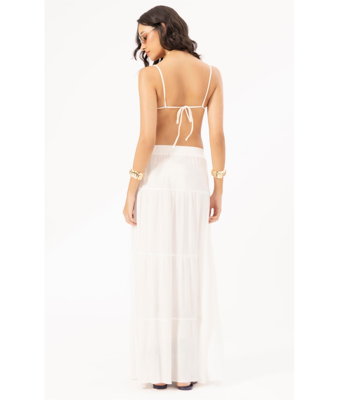 Saia Longa Viscose Yoryu Off White