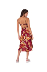 Saia Midi Clochard Angela Estamp. Vinho