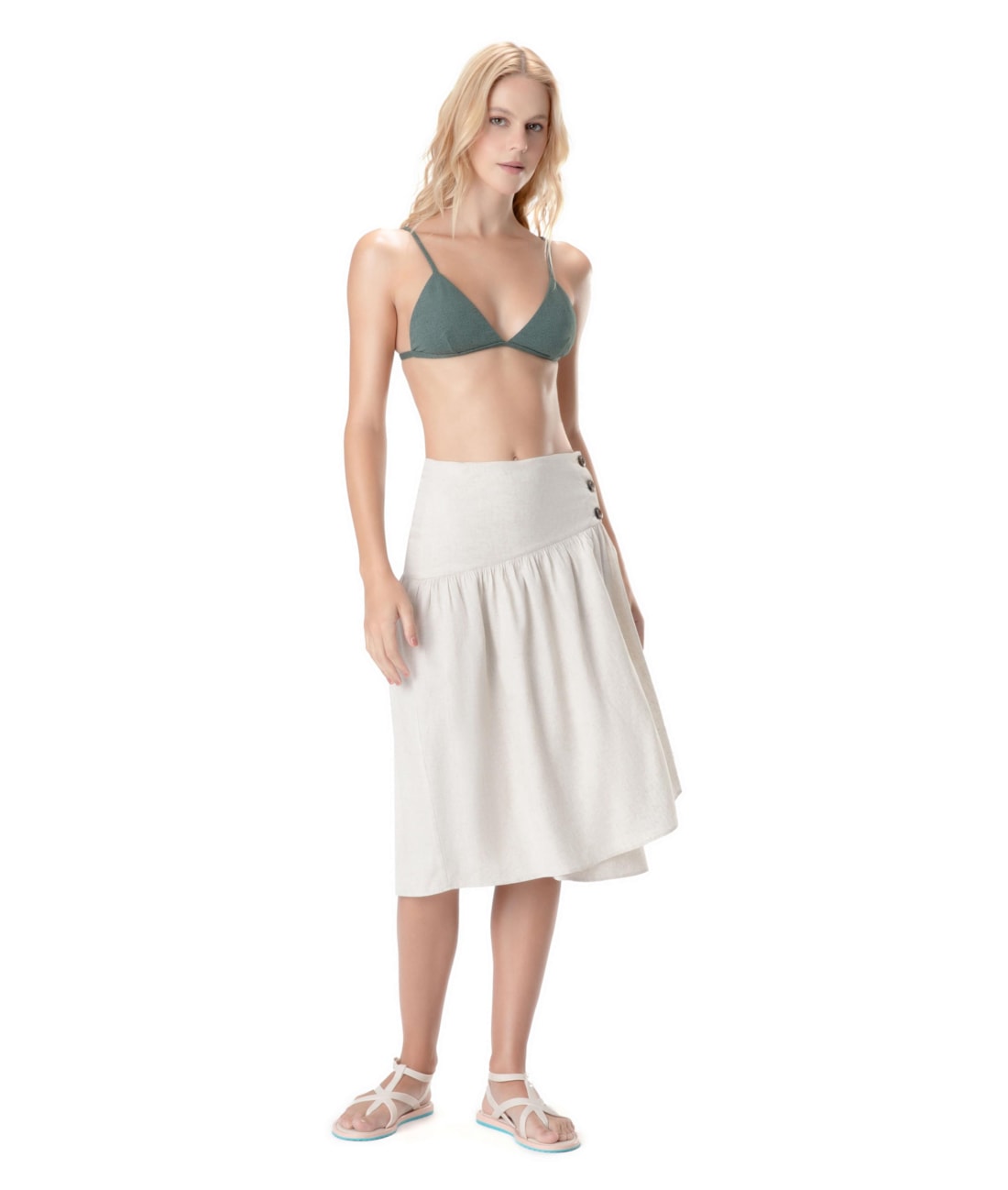 Saia Midi Linen Soft Natural