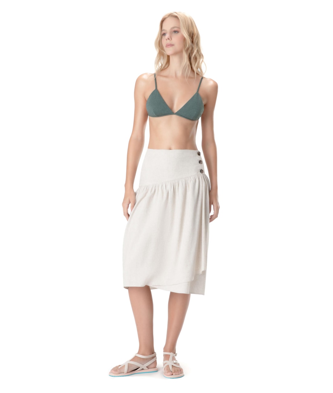 Saia Midi Linen Soft Natural