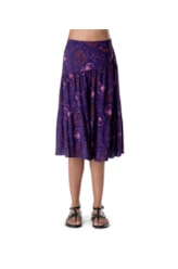 Saia Midi Recortes Seychelles Roxo