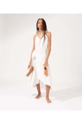 Saia Midi Transp. Jacquard Visco Sunset Off White