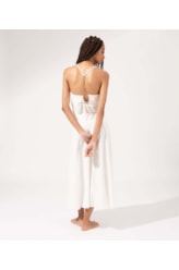 Saia Midi Transp. Jacquard Visco Sunset Off White