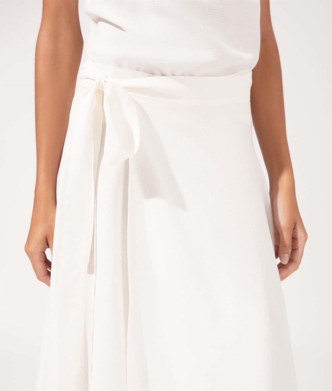 Saia Midi Transp. Jacquard Visco Sunset Off White
