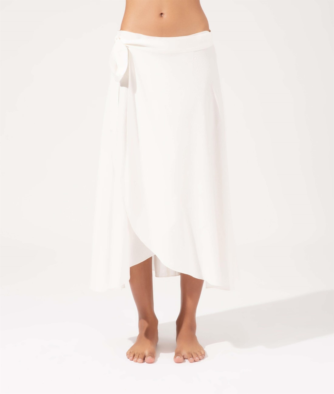 Saia Midi Transp. Jacquard Visco Sunset Off White