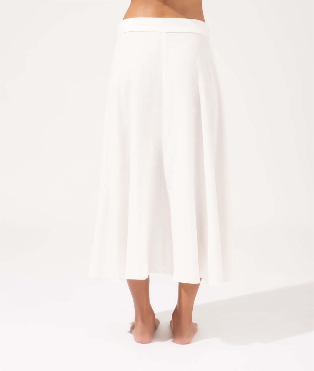 Saia Midi Transp. Jacquard Visco Sunset Off White