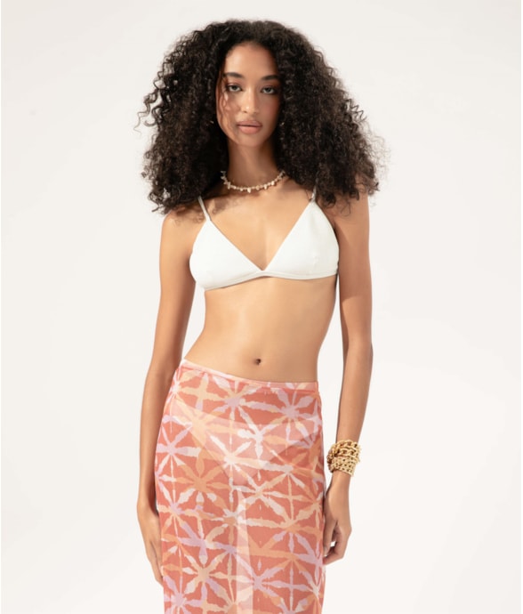 Saia Midi Tule St Tropez Magenta