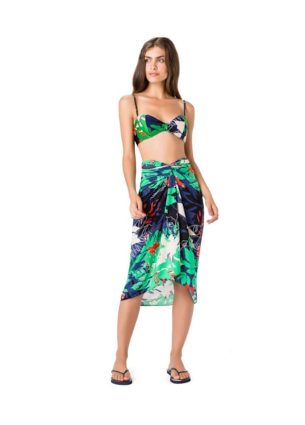 Saia Pareo Guarana Estampado