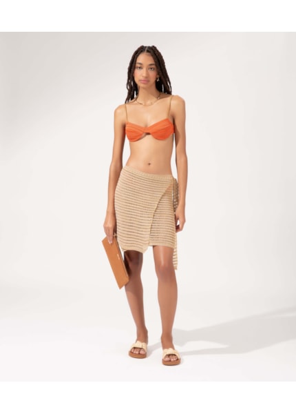 Saia Pareo Tricot Gold Dourado