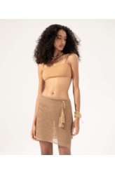 Saia Pareo Tricot Lurex Bronze