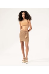 Saia Pareo Tricot Lurex Bronze
