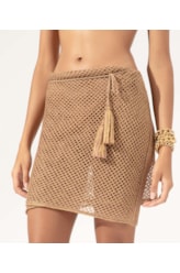 Saia Pareo Tricot Lurex Bronze