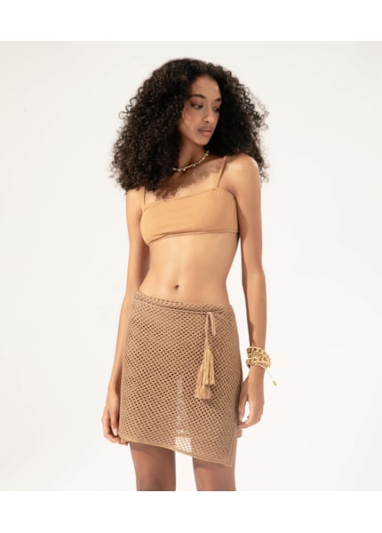 Saia Pareo Tricot Lurex Bronze