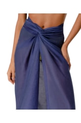 Saia Pareo Washed Azul Jeans