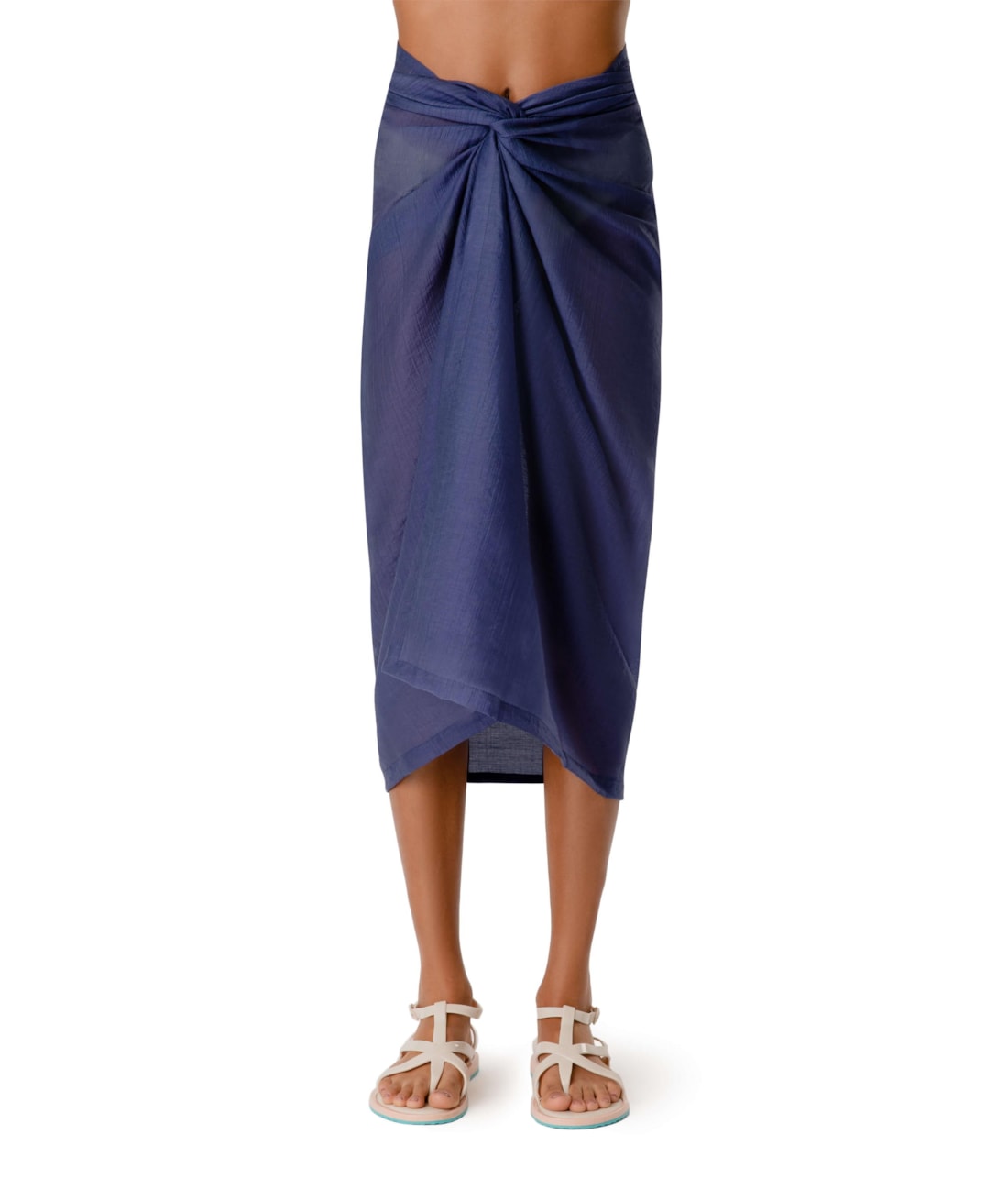 Saia Pareo Washed Azul Jeans
