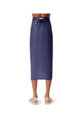 Saia Pareo Washed Azul Jeans