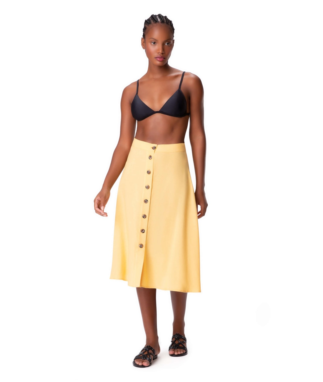 Saia Resort Heavy Linen Amarelo