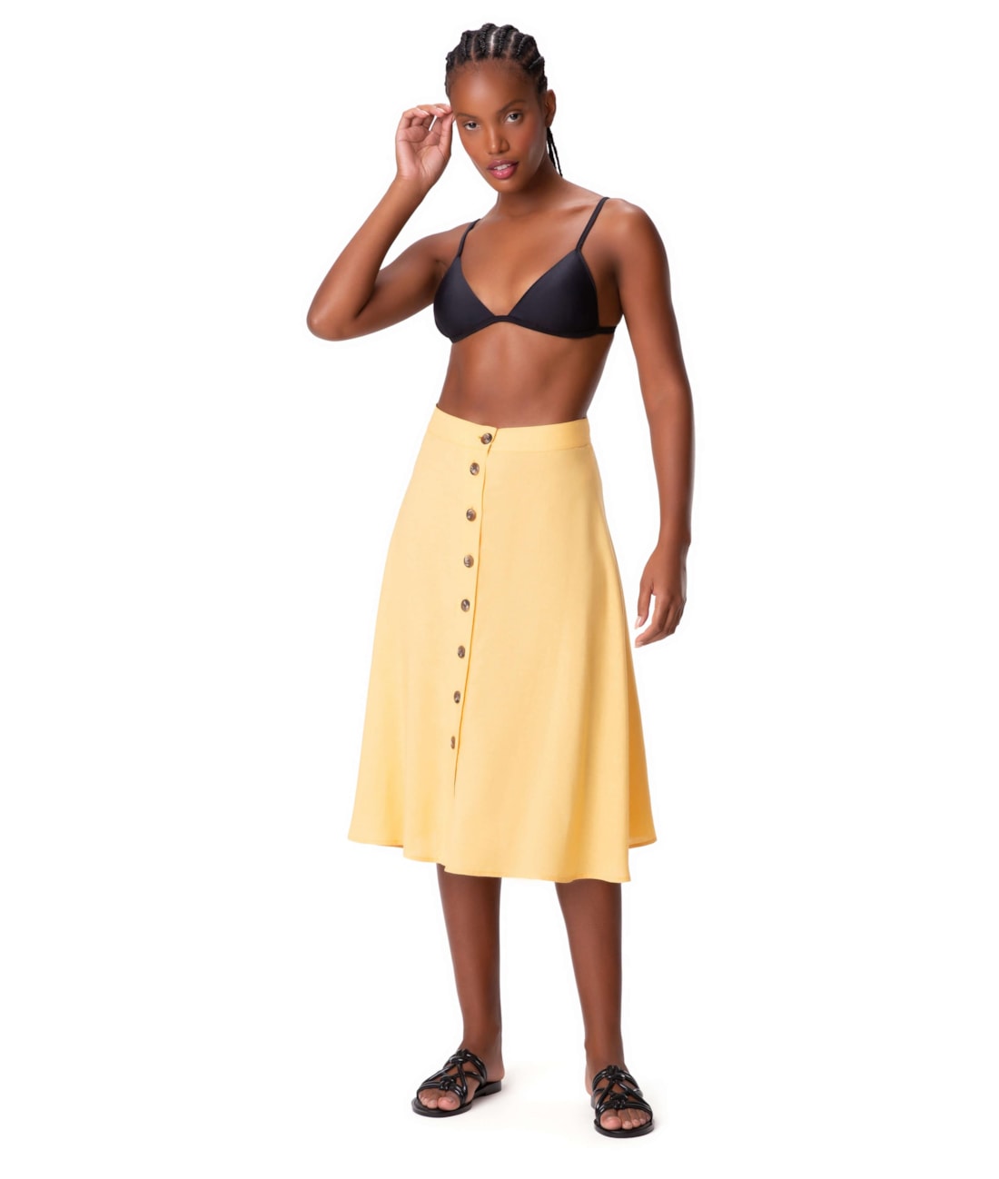 Saia Resort Heavy Linen Amarelo