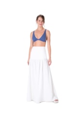 Saia Resort Longa Camadas Light Visco Off White