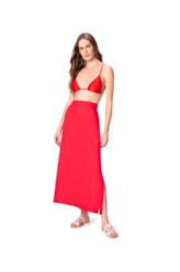 Saia Resort Longa Light Visco Vermelho