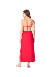 Saia Resort Longa Light Visco Vermelho