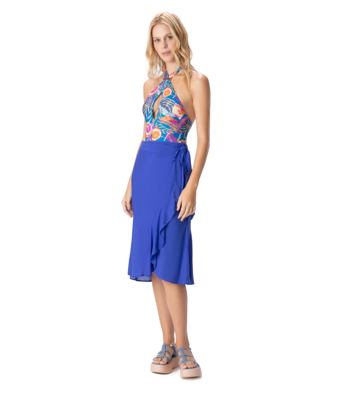 Saia Resort Midi Visco Salinas Azul Bic