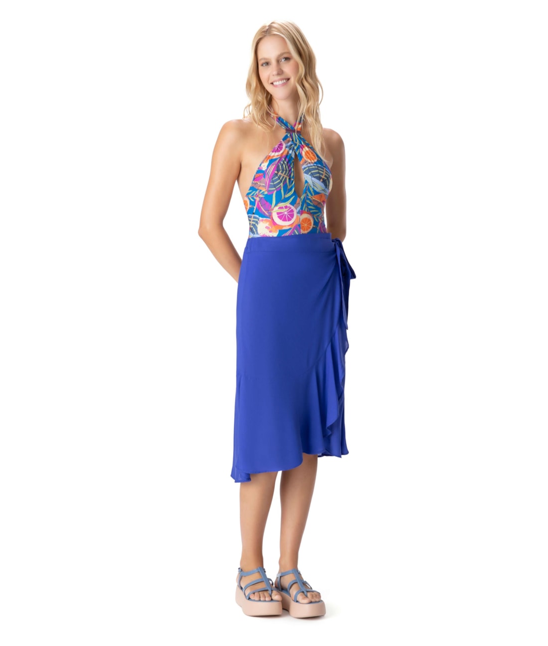 Saia Resort Midi Visco Salinas Azul Bic